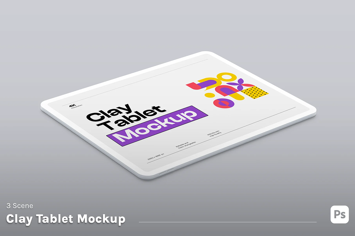 Tablet Mockup - Front & Perspective, an iPad Mockup by graphicsauce (Photo 1 of 5)