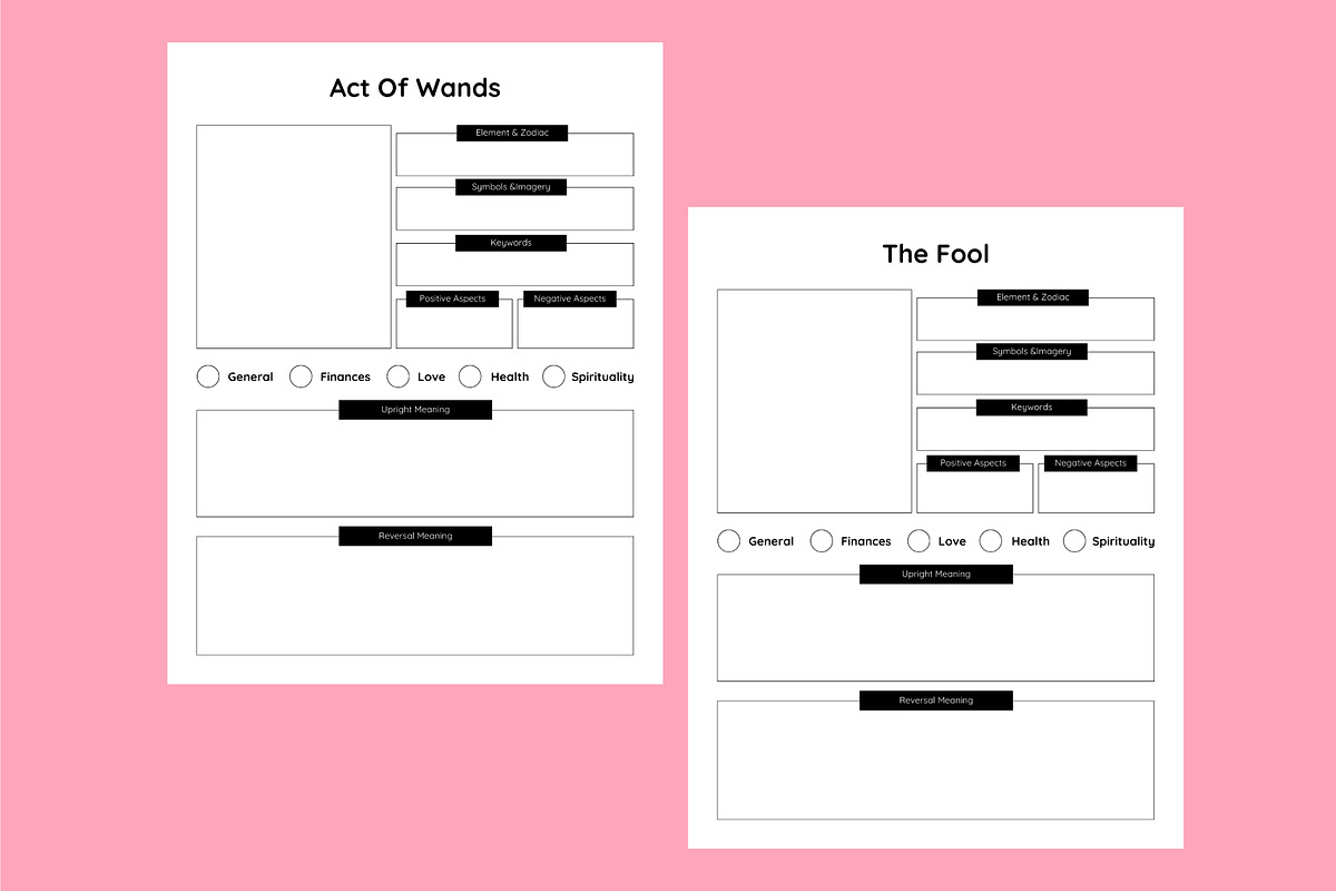 2026 Tarot Journal / KDP Interior, a Stationery Template by Shumaya (Photo 5 of 6)