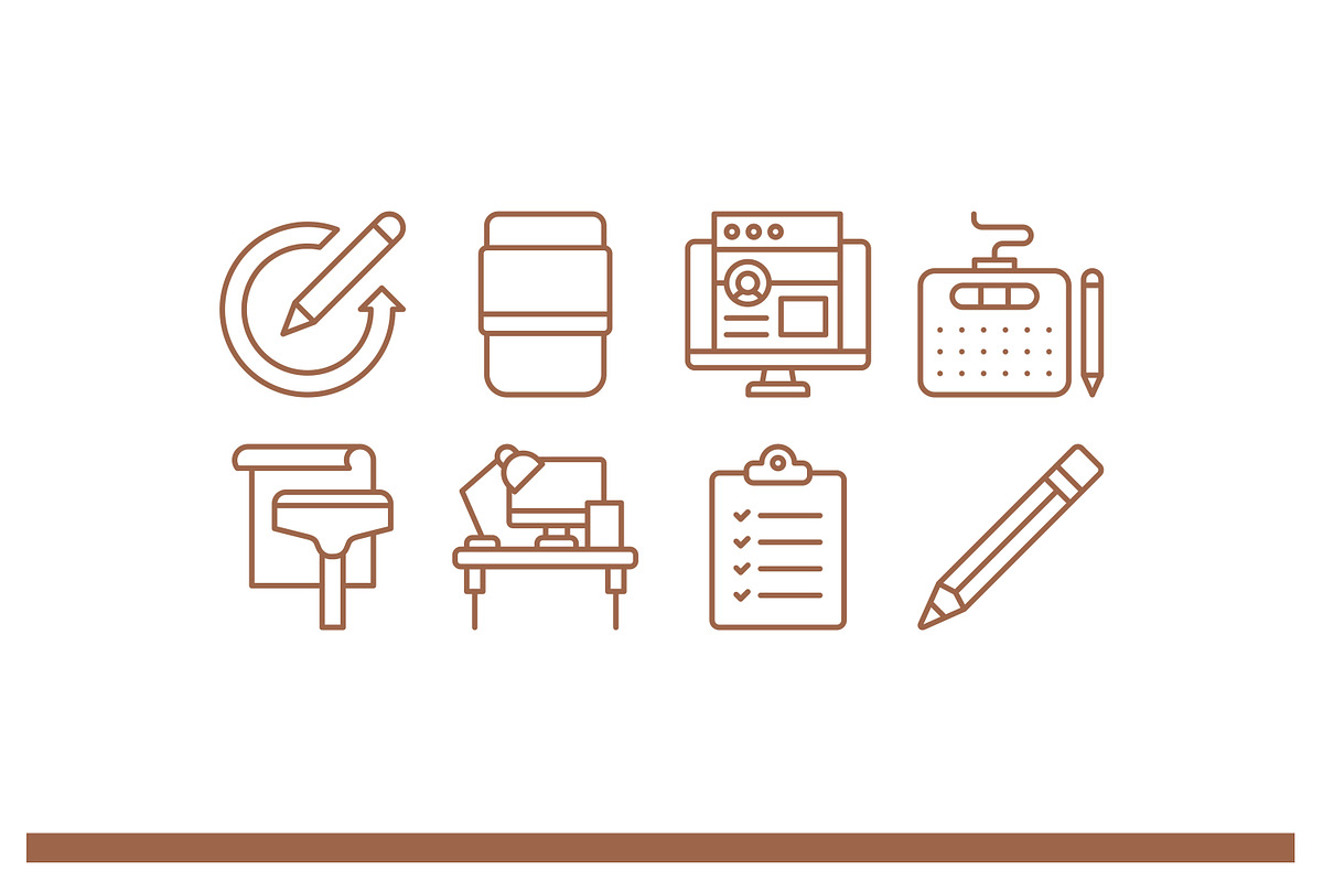 Art and Design Icon Pack, an Outline Icon by Tekuni (Photo 9 of 10)