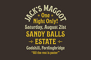 Jack’s Maggot, a Font by Simon Walker (Thumbnail 2 of 5)