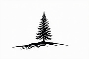 8 Pine Tree Silhouette Bundle, an Illustration by hafijul (Thumbnail 5 of 9)