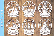 Snow Globe Papercut Bundle SVG, a Graphic by Digital_Craftyfox (Thumbnail 2 of 15)