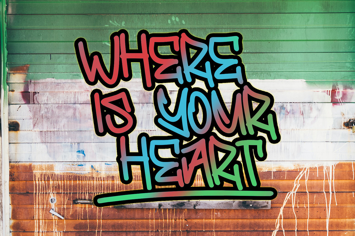 ERKOMA Graffiti Font, a Handwritten Font by NTC Graphic (Photo 4 of 9)