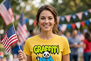 Graffiti Panda Spray Artist, a Shirt Mockup by Vector Stall (Thumbnail 6 of 14)