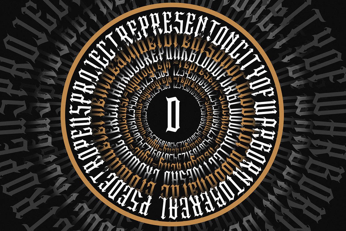 Darkgone Blackletter, a Blackletter Font by Typia Nesia (Photo 8 of 10)