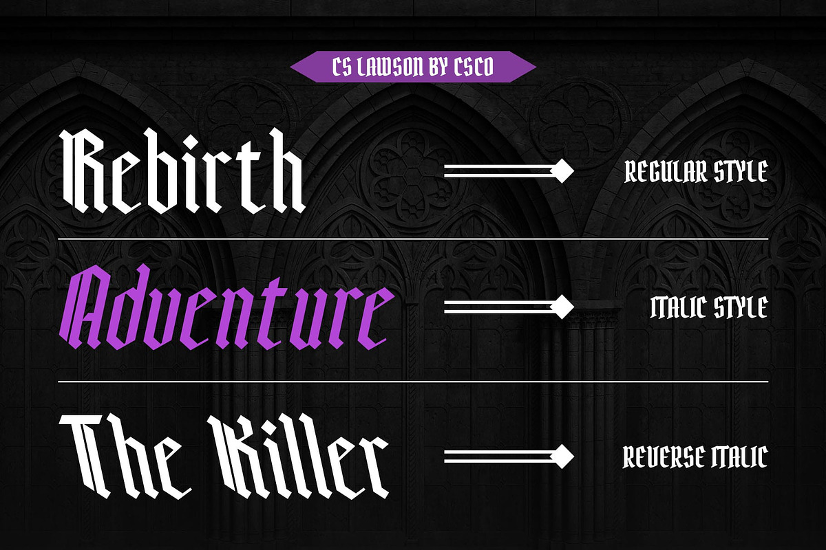 CS Lawson – Gothic Font, a Blackletter Font by Craft Supply Co. (Photo 7 of 8)