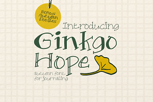 Ginkgo Hope Journaling Font