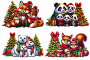 Christmas animal families, an Animal Illustration by AnetArtStore (Thumbnail 4 of 8)