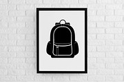 Backpack Silhouette SVG, an Object Illustration by newminddesign (Thumbnail 2 of 5)