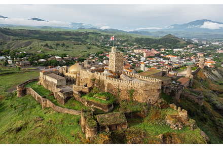 Aerial view of Akhaltsikhe Castle, an Architecture Photo by a_medvedkov