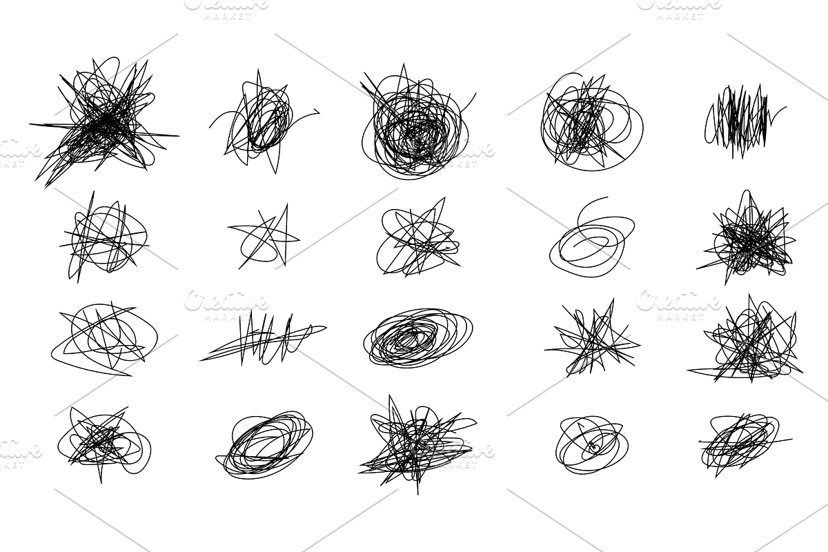 Scrawl Scribble Hand-drawn Pack 20, an Object Graphic by themelaunch (Photo 2 of 3)