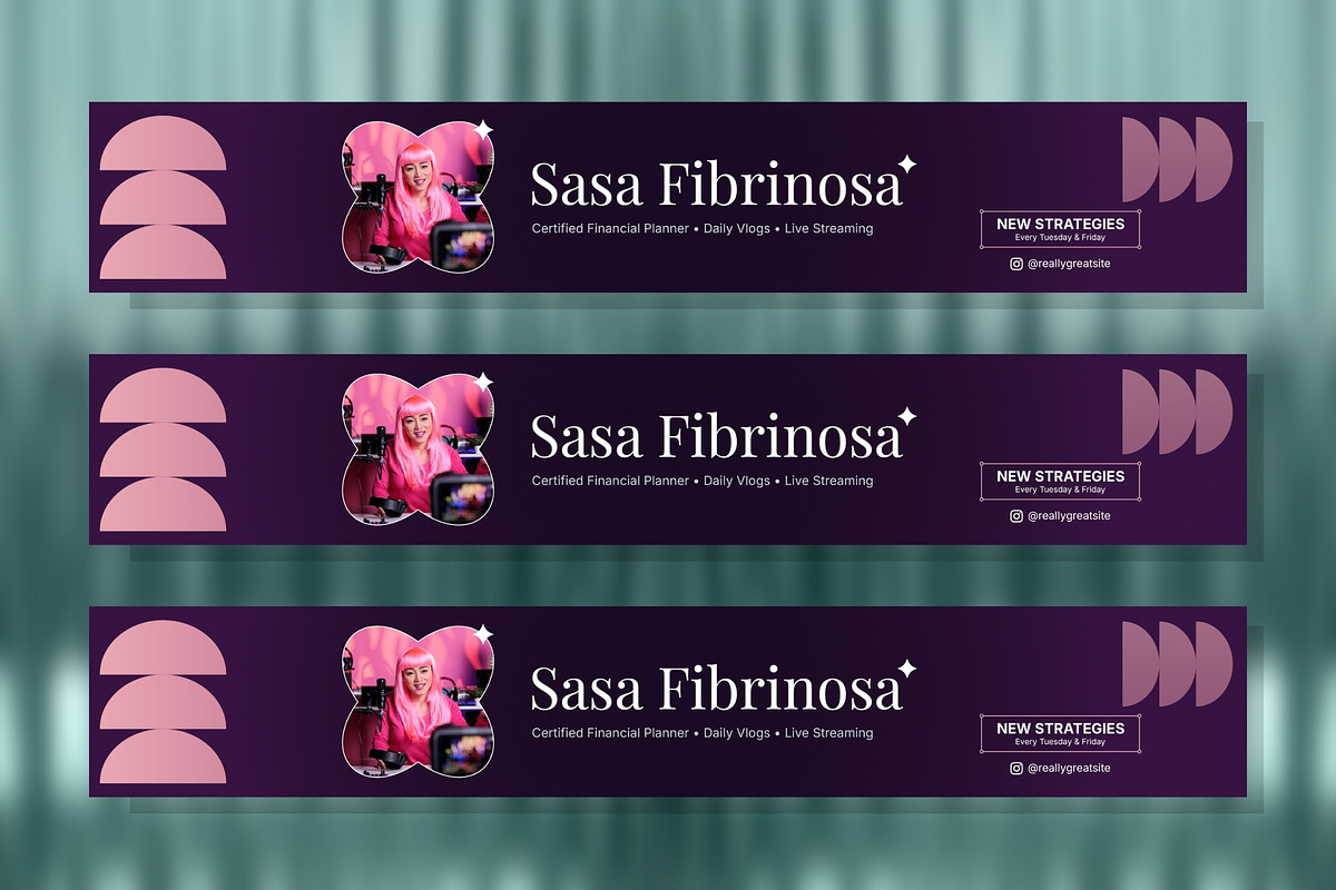 YouTube Banner for Influencer, a Social Media Template by FIBRINOSÄ (Photo 2 of 2)