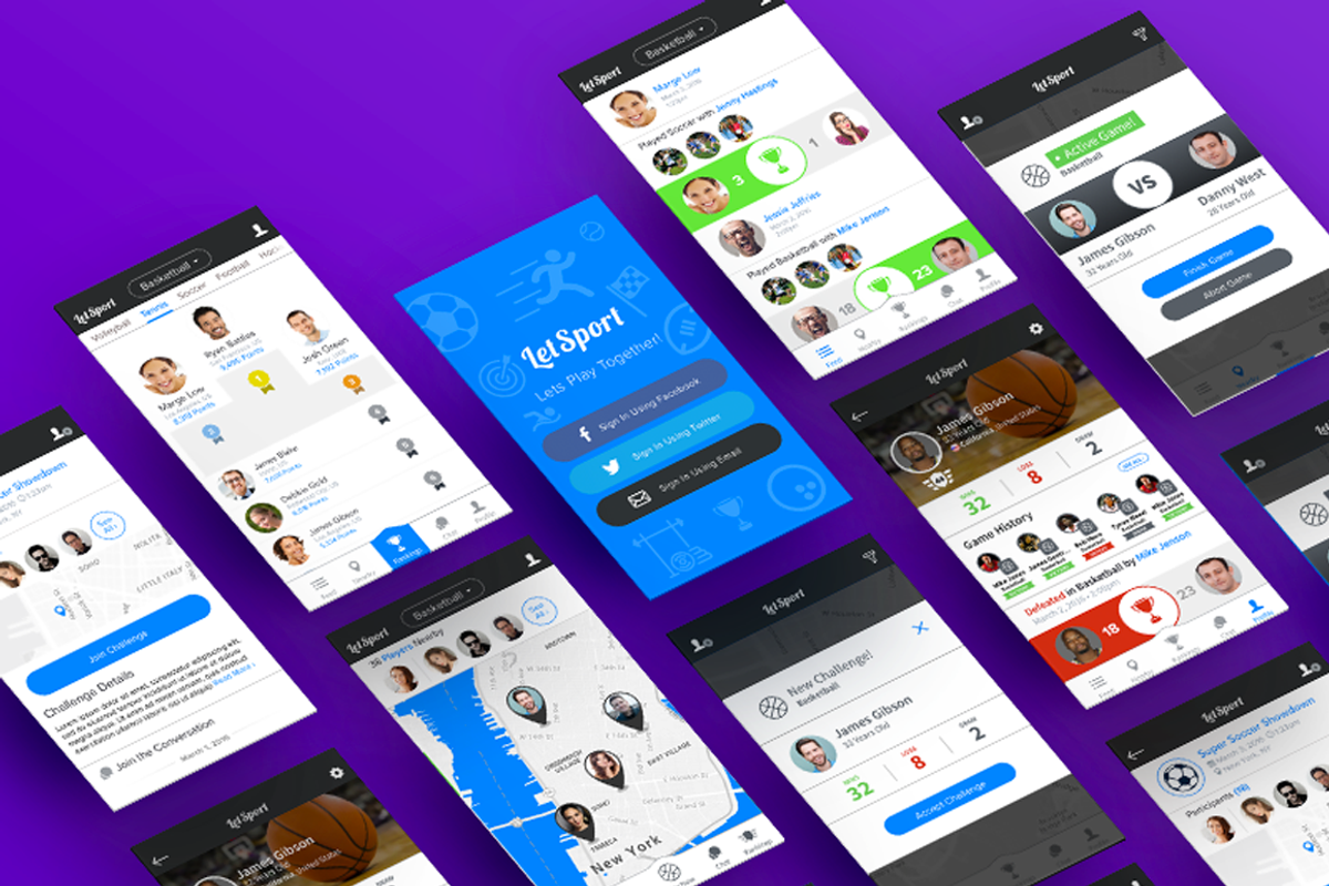 LetSport iOS Mobile App, a Product Mockup by Cosmic Motive (Photo 1 of 6)