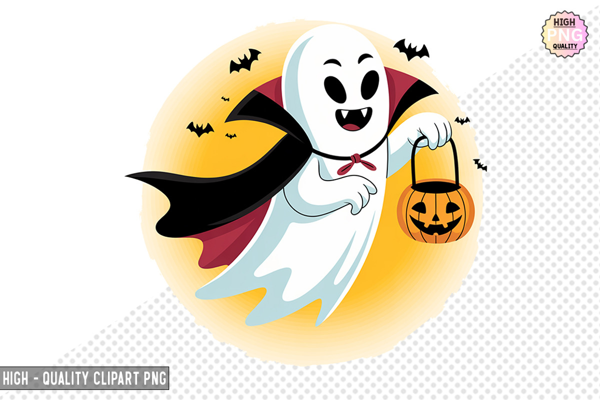Halloween Ghost Clipart Bundle, a Graphic by crative8112 (Photo 11 of 11)