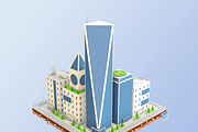 Low Poly City Block Skyscraper Build, an Environmental 3D Model by 3DGeeq (Thumbnail 3 of 6)