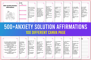 500 Anxiety Solution Affirmations