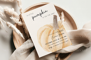 Neutral Wedding Invite Mockup 5x7