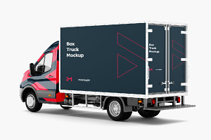 Ford Transit Box Truck Mockup