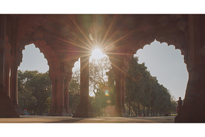 Red sandstone arches of Red Fort