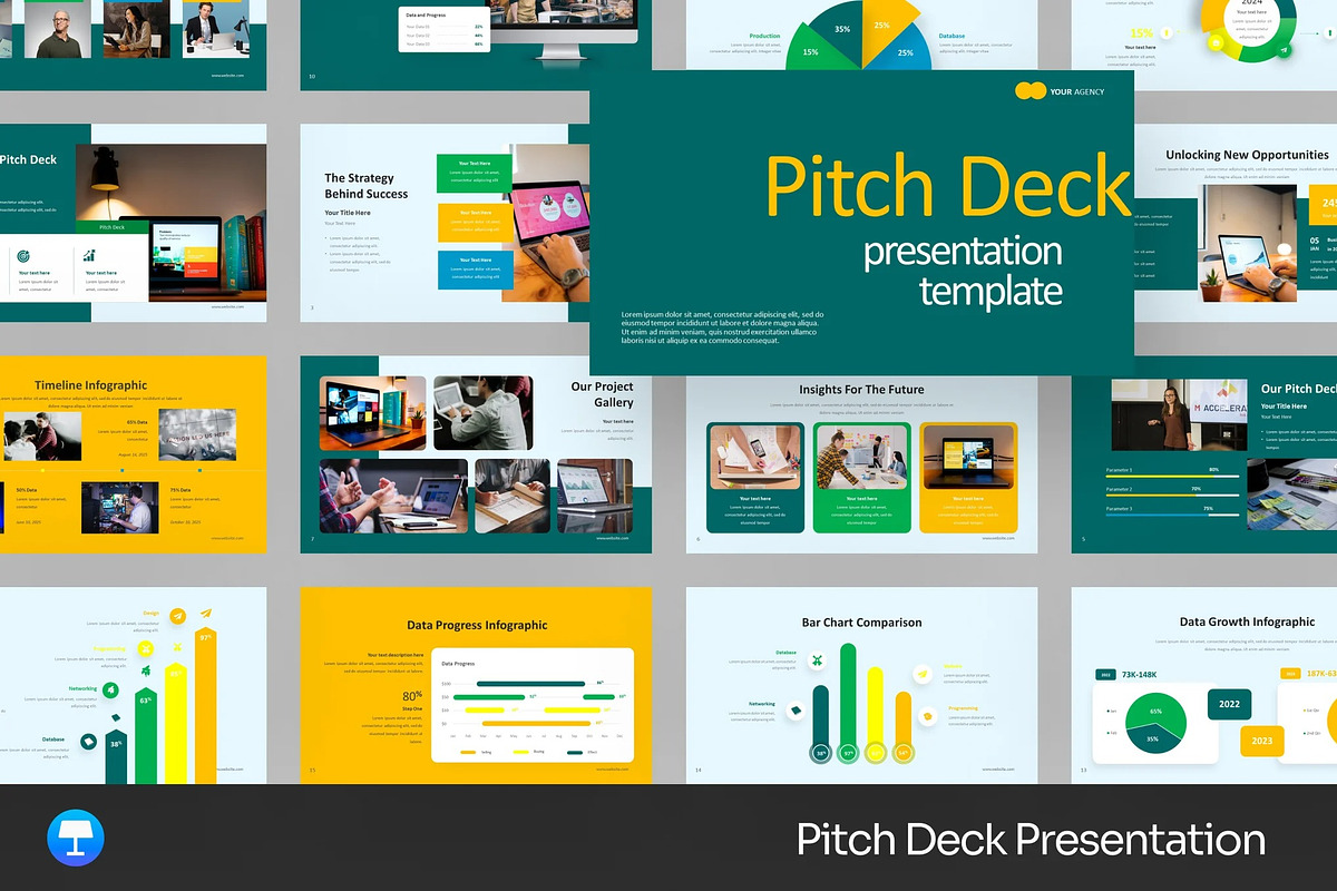 Pitch Deck Keynote, a Presentation Template by Fit-tee (Photo 1 of 2)
