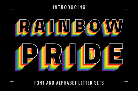 Rainbow Pride Color font