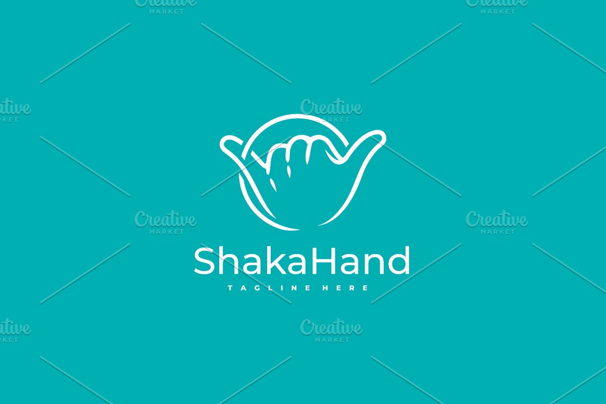 Shaka Hand Surf Life Logo Template, a Branding & Logo Template by yopie (Photo 2 of 3)
