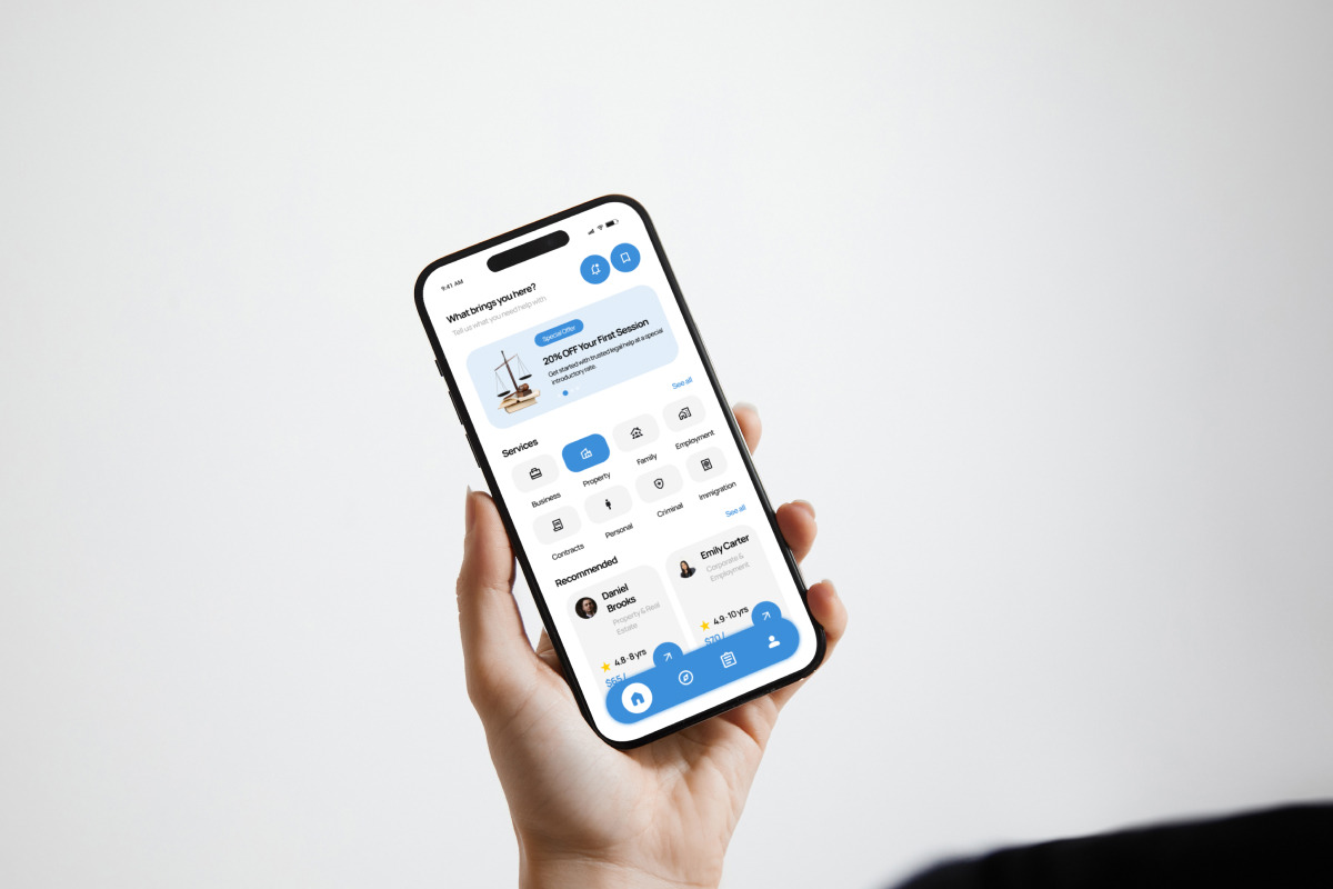 Lexvia Legal Consultation Mobile App, an App Template by productype1 (Photo 5 of 5)