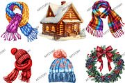 Cozy Winter Cabin Clipart, an Illustration by designcity5 (Thumbnail 2 of 5)