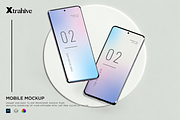 Two Smartphones Mockup, an Android Mockup by Xtrahive (Thumbnail 1 of 2)