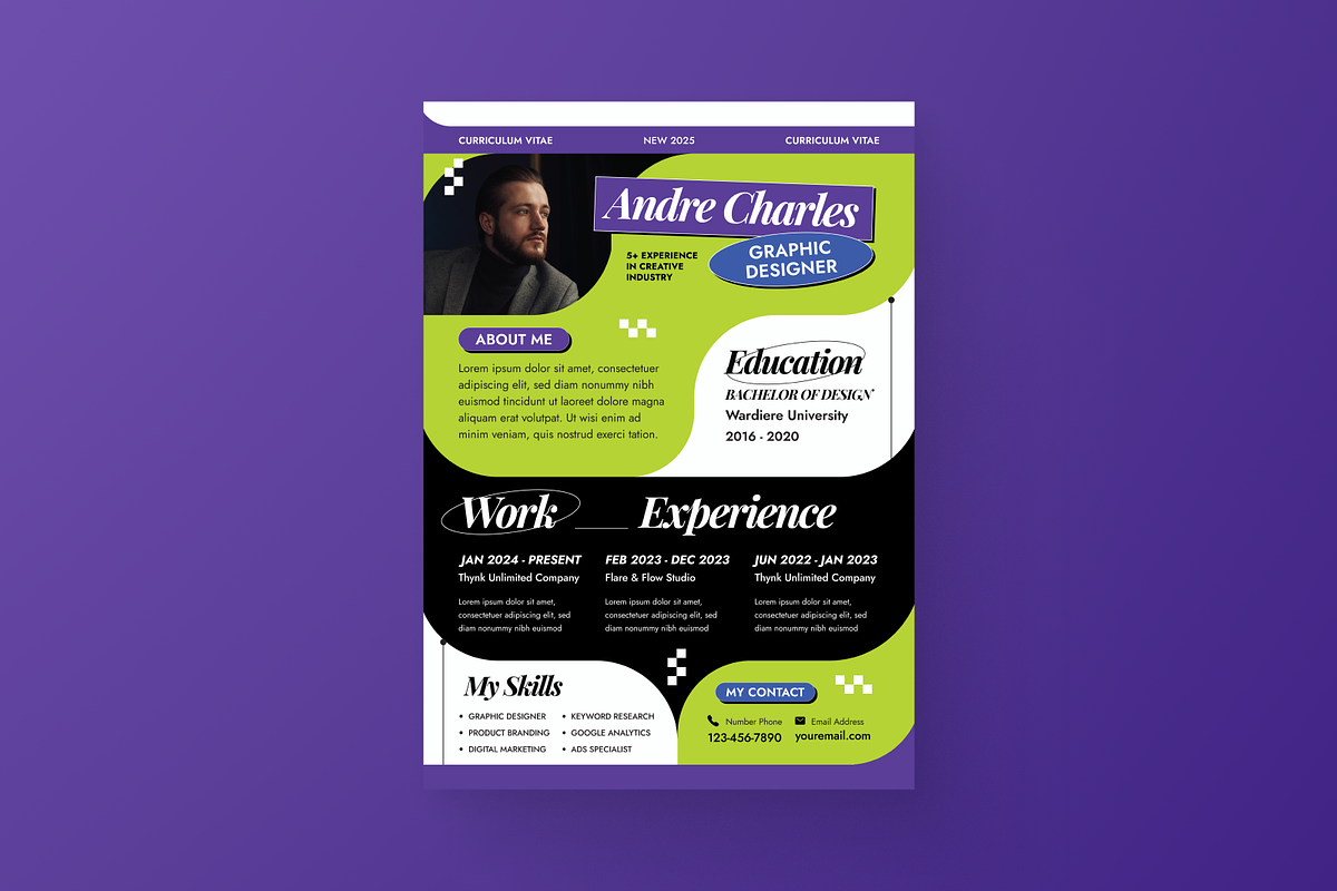 Dynamic Profile Creative CV Resume, a Resume Template by MMPixelCraft (Photo 3 of 6)