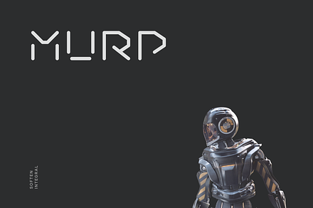 Murp Futuristic Cyber Font, a Font by baqoos