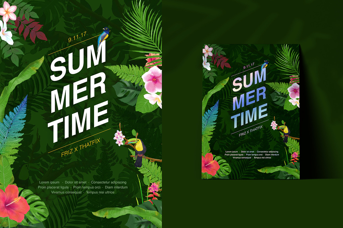 Colorful Tropical Summer Design Set, an Animal Illustration by Def Studio (Photo 6 of 7)