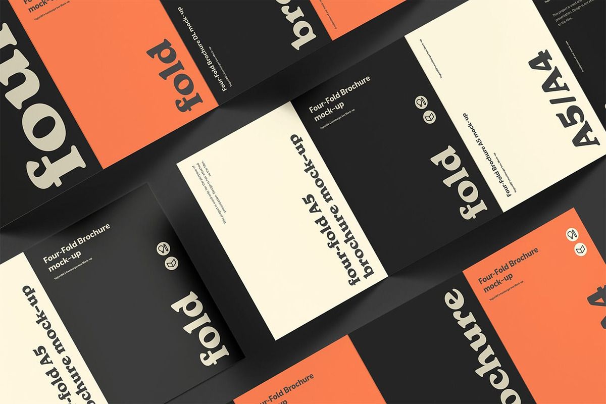 Four Fold A5 Brochure Mockup, an Advertising Mockup by Se٧enStudio (Photo 9 of 16)