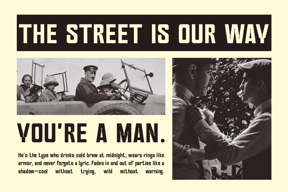 Gumona - Groovy Vintage Sans, a Sans Serif Font by Pandeka Studio (Photo 4 of 9)