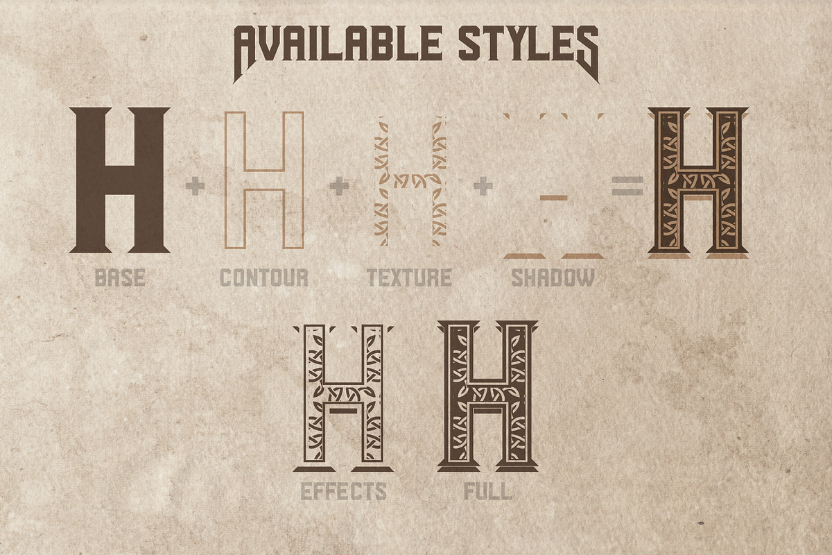 Asgaard layered label font preview 3