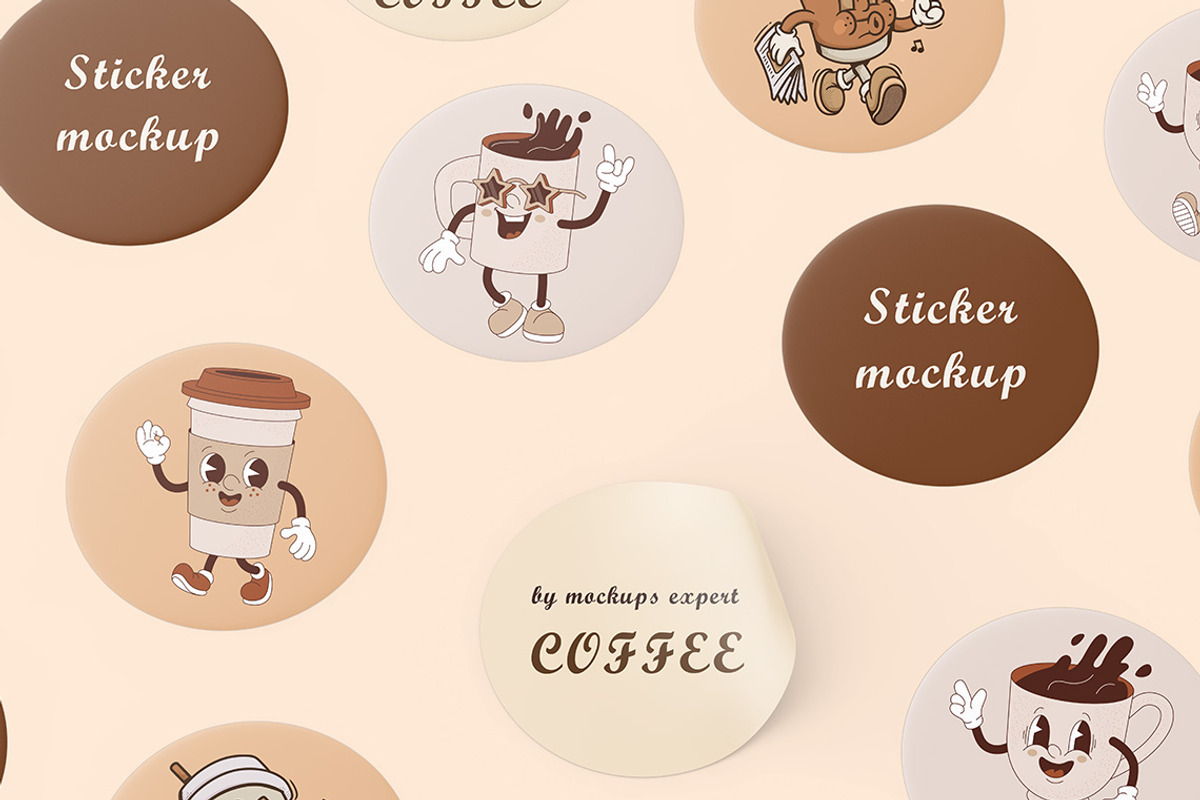 Sticker Mockups, an Advertising Mockup by Mockups Expert (Photo 5 of 6)