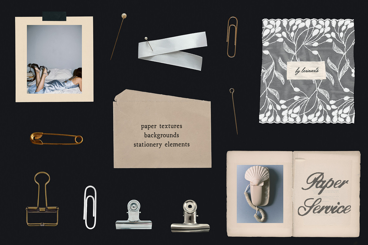 Paper Service: Collage Pack, an Object Graphic by lerinartstudio (Photo 2 of 10)