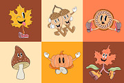Fall Retro Clipart - Vector, a Decorative Illustration by Alina Sh (Thumbnail 6 of 10)