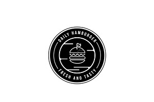 Vintage Black Burger Logo Design, a Branding & Logo Template by AlvinStd