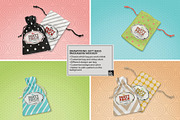 Drawstring GiftBags Packaging Mockup, a Packaging Mockup by INCDesign (Thumbnail 2 of 8)