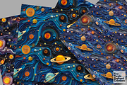 Celestial Galaxy Paper Quilling Sky, a Pattern Graphic by Fine Purple Elephant (Thumbnail 3 of 5)