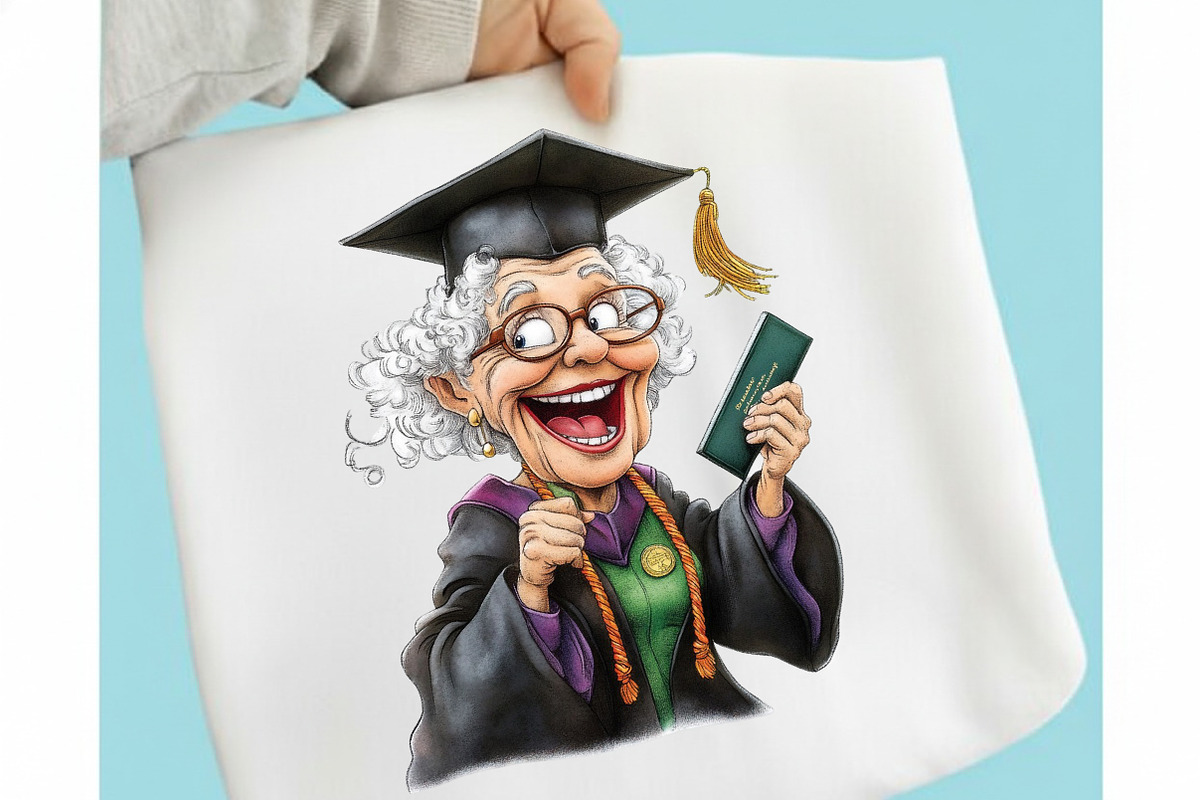 Whimsical Graduation Grandma Clipart, an Illustration by designcity5 (Photo 3 of 5)