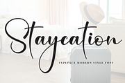 Staycation | Script Font, a Handwritten Font by Scratchones (Thumbnail 1 of 8)