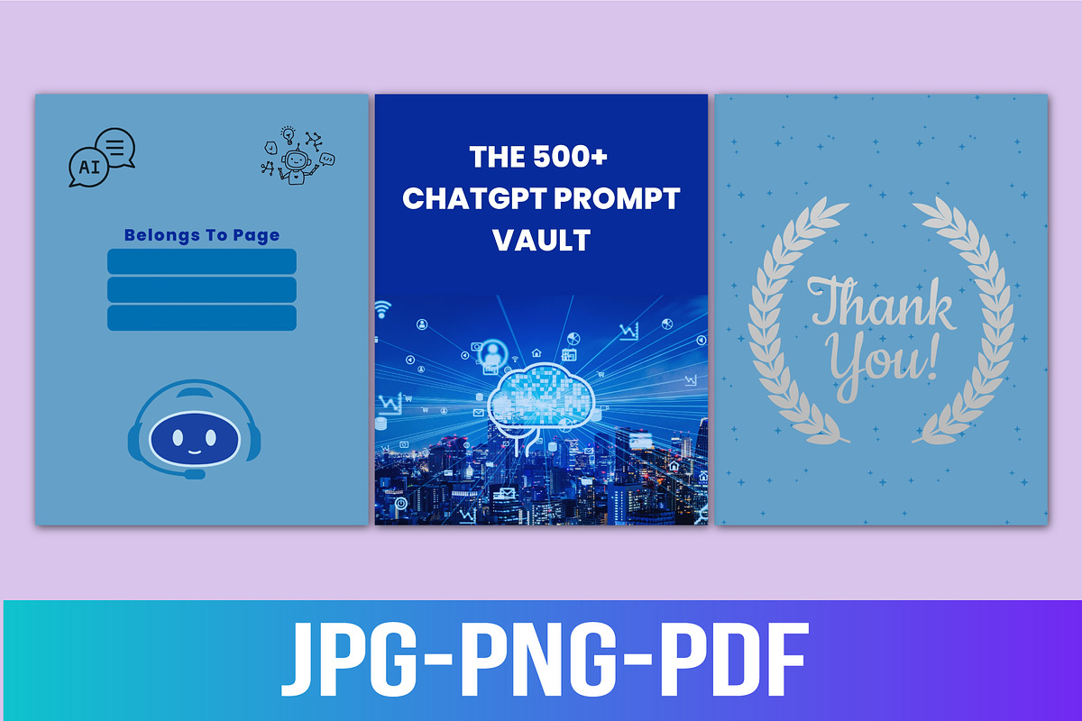 The 500+ ChatGPT Prompt Vault, a Stationery Template by Designmela01 (Photo 3 of 5)