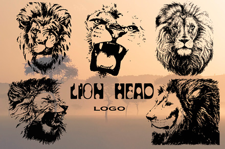 Lion head | hand drawn | vector