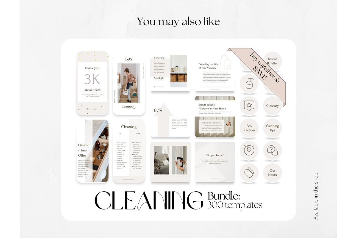 100 Cleaning Business Post Templates, a Social Media Template by PatternLab. (Photo 10 of 10)