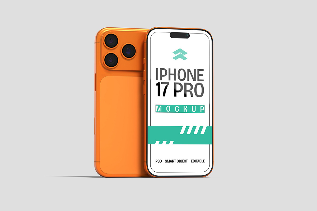 iPhone 17 Pro - Mockup, a Mockup by Rometheme Std (Photo 3 of 5)