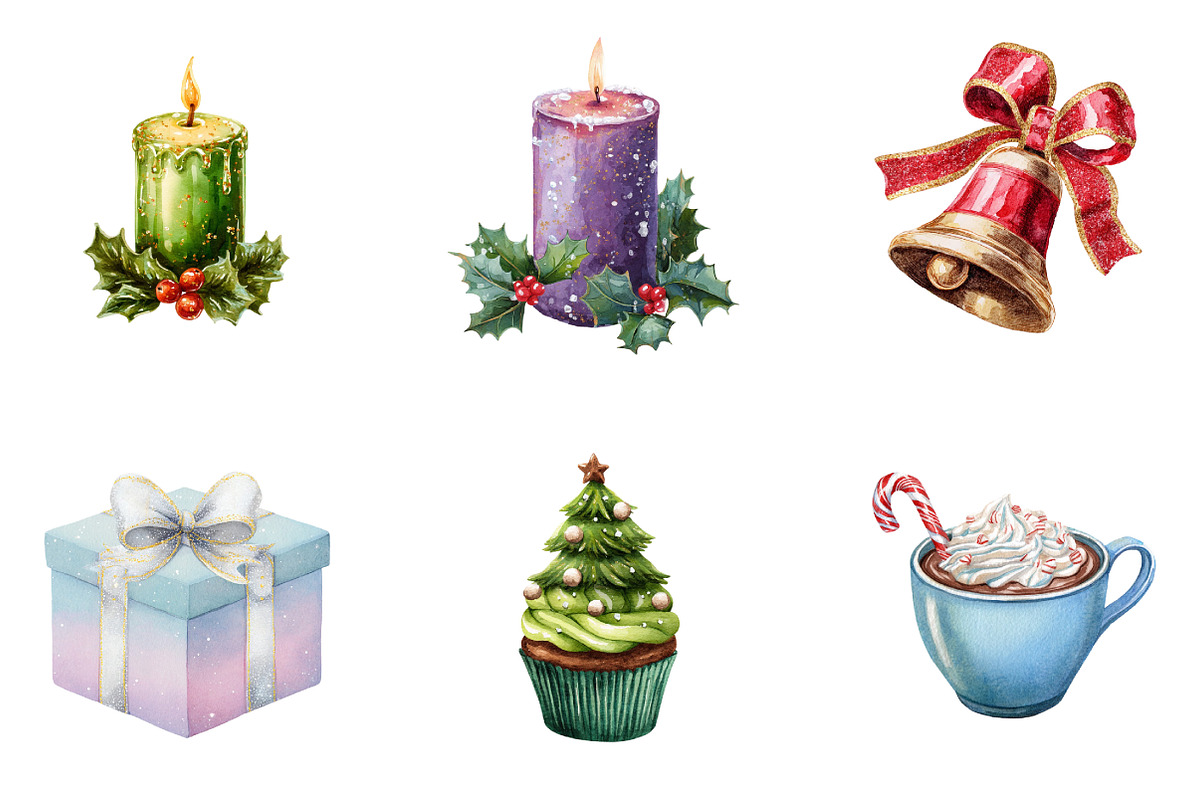 Whimsical Christmas Clipart Bundle, an Illustration by DreamArtGraphic (Photo 3 of 5)