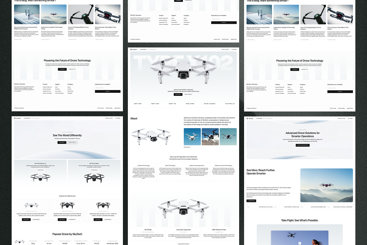 Skytech - Drone Technology Website, a Landing Page Template by SundayWorkTeam (Photo 2 of 6)