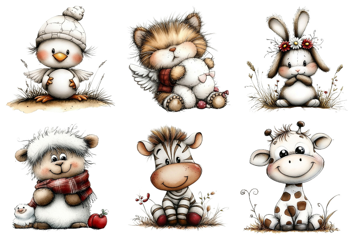 Baby Animal Clipart Bundle, an Illustration by Daily.Designs (Photo 5 of 5)